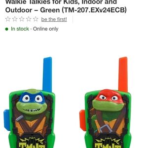 Kids TMNT ninja turtles walkie talkies set radio toys Leonardo Raphael